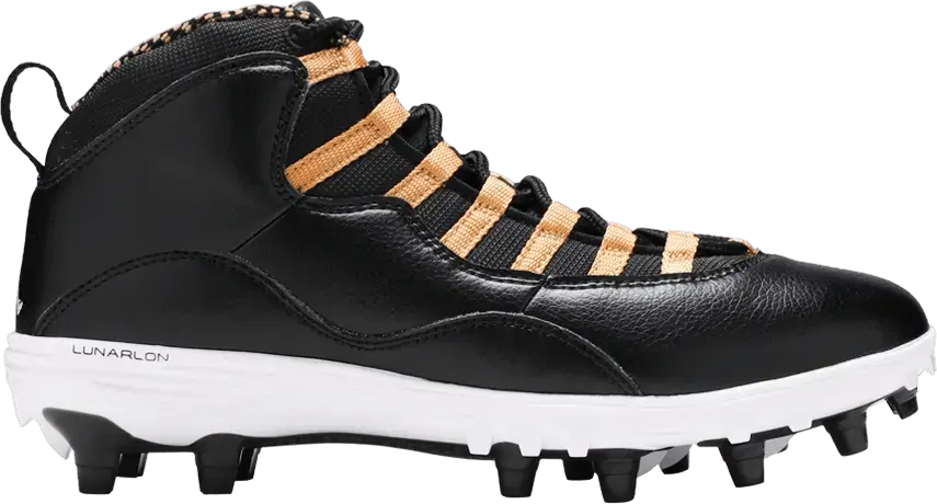  Jordan 10 TD Mid Black Metallic Gold