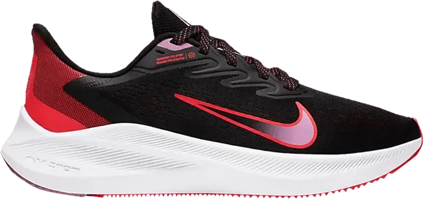  Nike Wmns Air Zoom Winflo 7 &#039;Black Flash Crimson&#039;