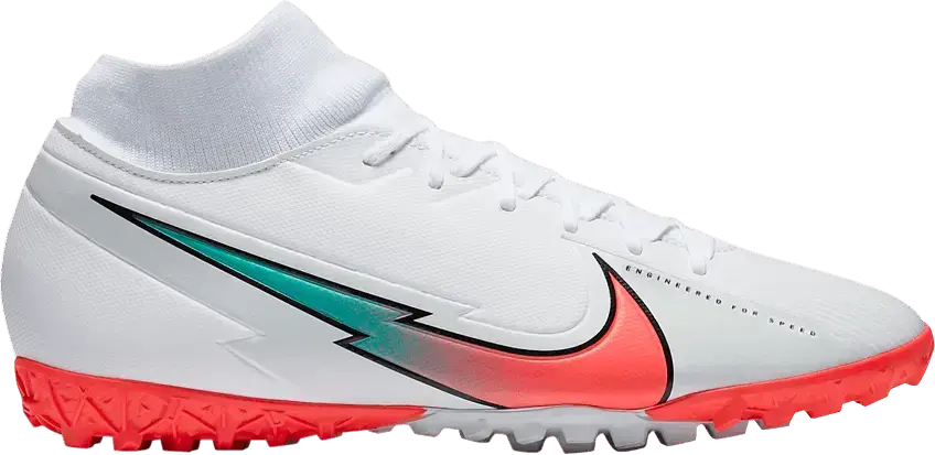  Nike Mercurial Superfly 7 Academy TF White Crimson Jade