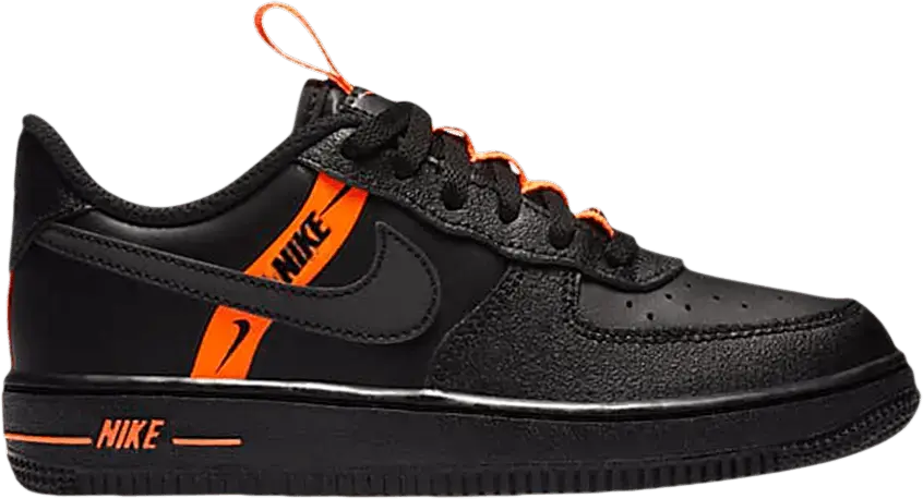  Nike Force 1 LV8 KSA PS &#039;Black Total Orange&#039;