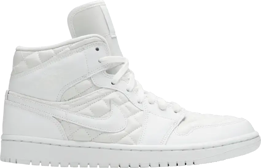  Jordan 1 Mid Quilted White (Women&#039;s)