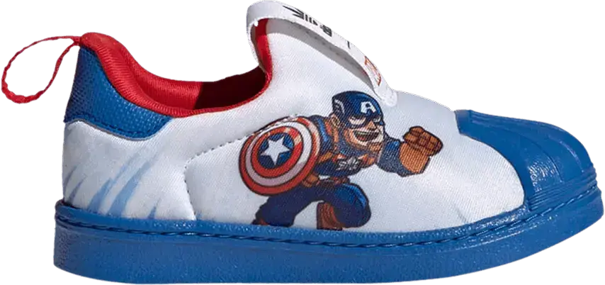 Adidas Marvel x Superstar 360 Infant &#039;Captain America&#039;