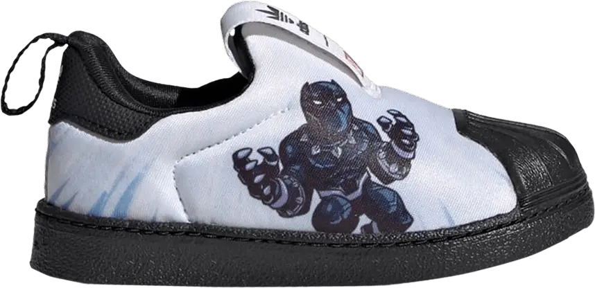  Adidas Marvel x Superstar 360 Infant &#039;Black Panther&#039;