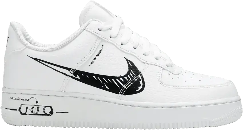  Nike Air Force 1 Low Sketch White Black