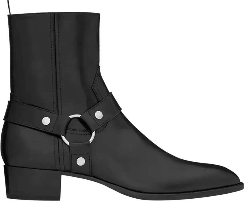  Saint Laurent Wyatt Harness Boot &#039;Black&#039;