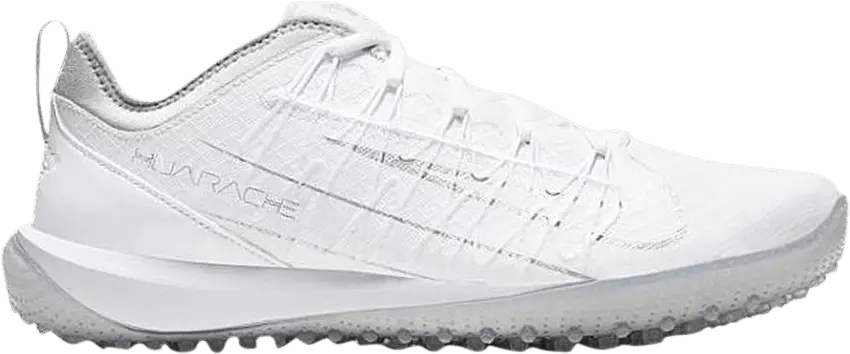  Nike Alpha Huarache 7 Pro TF LAX &#039;White Metallic Silver&#039;