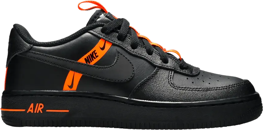  Nike Air Force 1 Low LV8 KSA Worldwide Pack Black Total Orange (GS)