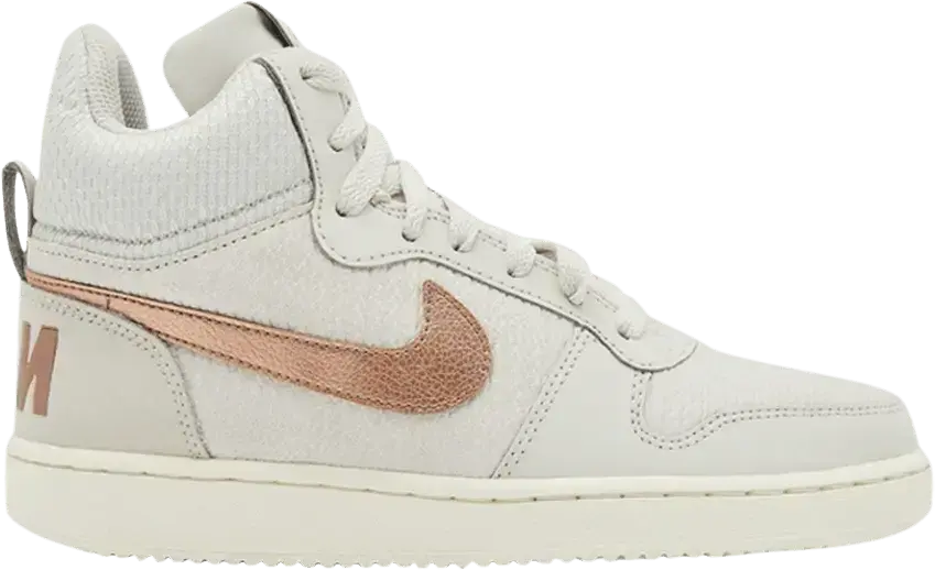  Nike Court Borough Mid Premium Light Bone Metallic Red Bronze (Women&#039;s)