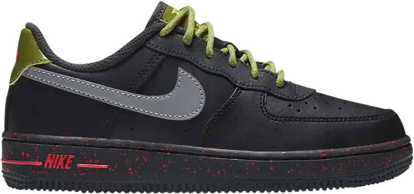  Nike Air Force 1 Low Black Asparagus (PS)