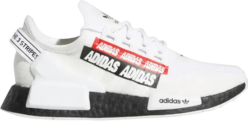  Adidas NMD_R1 V2 J &#039;Overbranded - Cloud White&#039;
