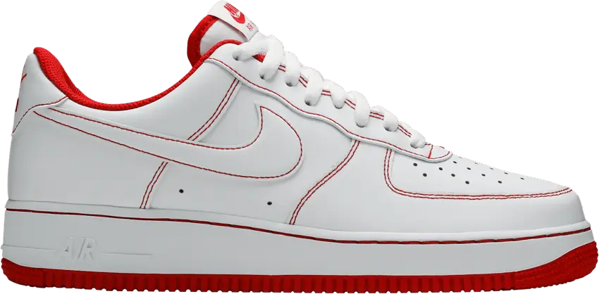  Nike Air Force 1 Low &#039;07 White University Red
