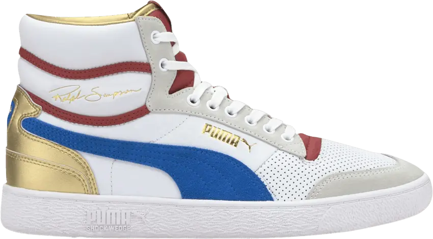  Puma Ralph Sampson Mid &#039;Royal - White Red Dahlia&#039;