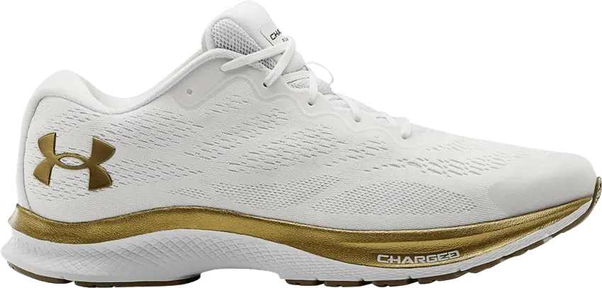  Under Armour Charged Bandit 6 &#039;White Metallic Gold Luster&#039;