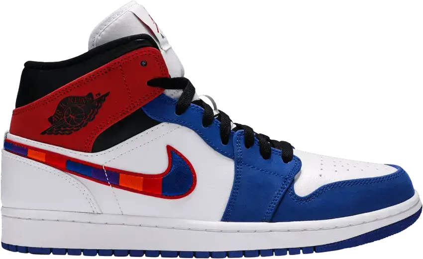  Jordan 1 Mid Multi-Color Swoosh