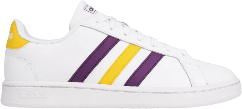  Adidas Grand Court &#039;White Purple Yellow&#039;