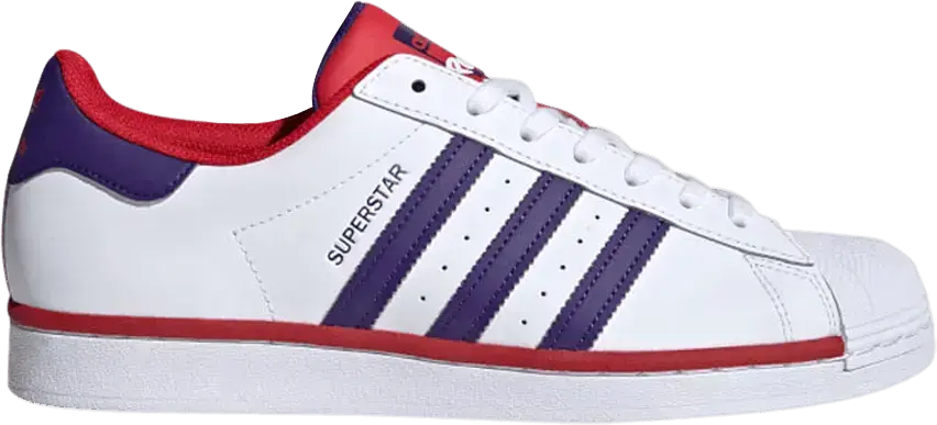  Adidas adidas Superstar White Purple Scarlet