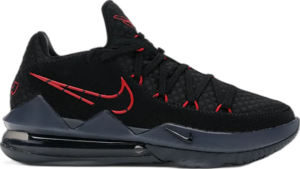  Nike LeBron 17 Low Black Red Dark Grey