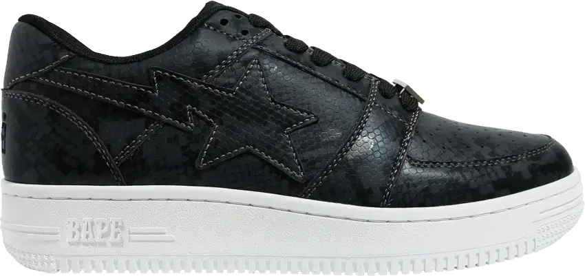  A Bathing Ape Bape Sta Low Snakeskin Black (2020)