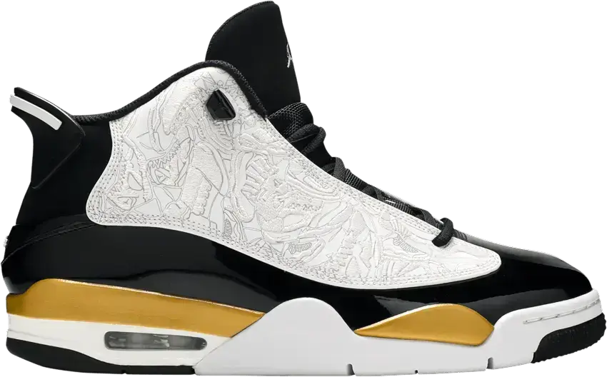  Jordan Dub Zero Black Metallic Gold White