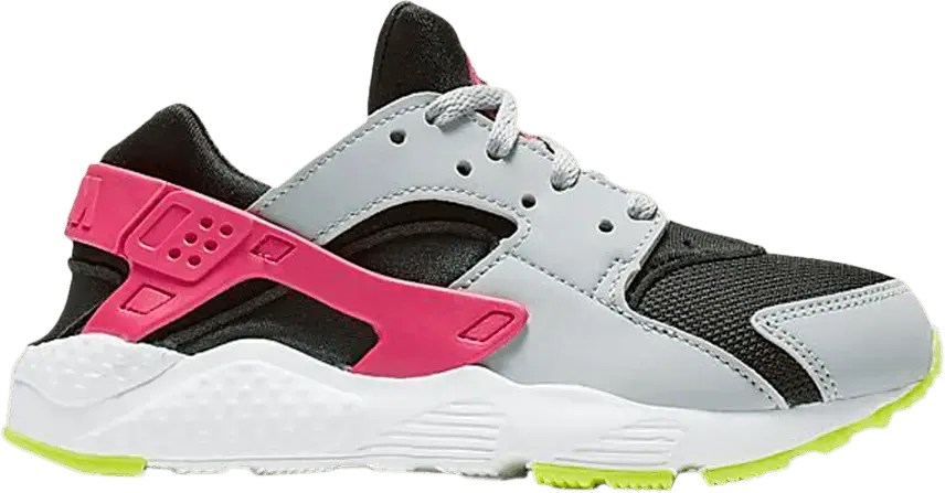  Nike Huarache Run PS &#039;Black Rush Pink Grey&#039;