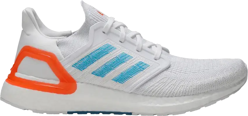  Adidas adidas Ultra Boost 20 White Sharp Blue True Orange