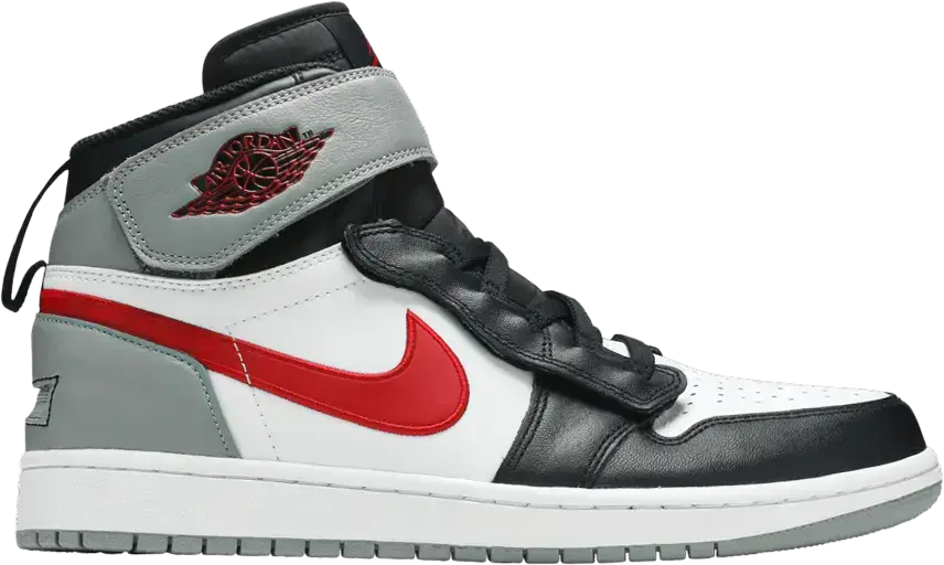  Jordan 1 High FlyEase Black Particle Grey Gym Red