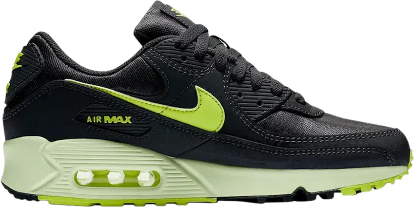  Nike Air Max 90 Dark Smoke Grey Volt (Women&#039;s)