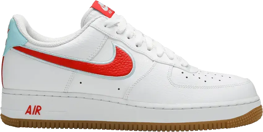  Nike Air Force 1 Low White Chile Red Glacier Ice