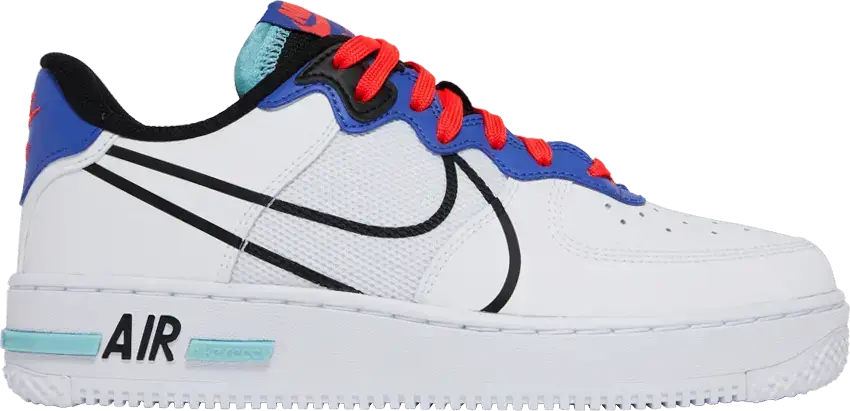  Nike Air Force 1 React GS &#039;Astronomy Blue Laser Crimson&#039;