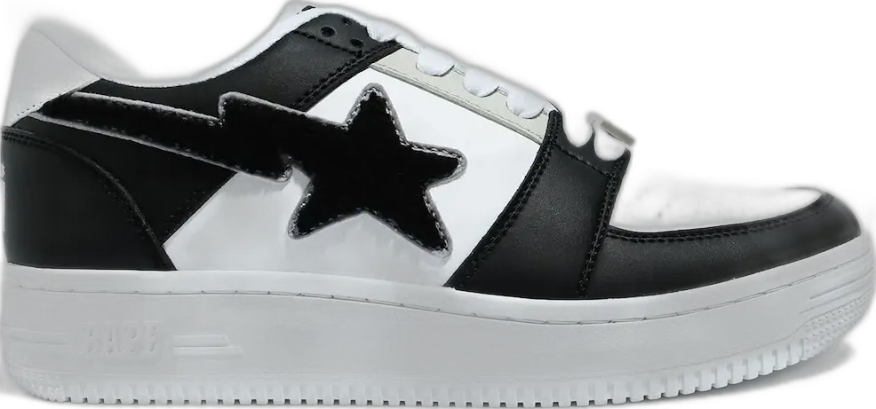  A Bathing Ape Bape Sta Low Patched Black