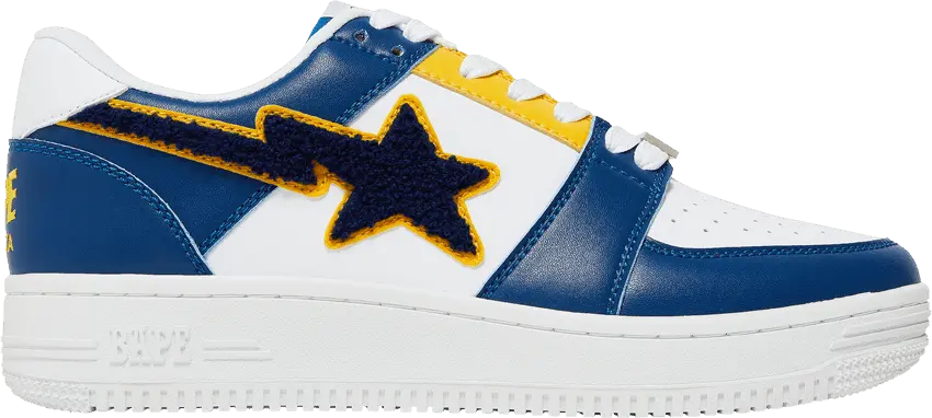  A Bathing Ape Bape Sta Low Patched Navy