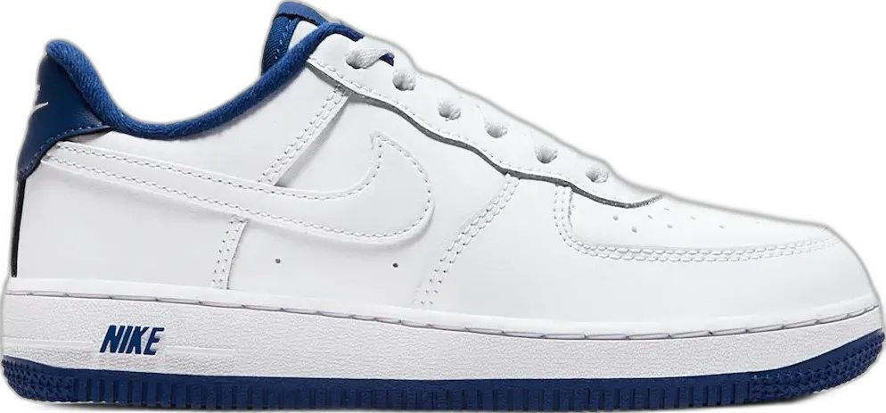  Nike Air Force 1 Low White Deep Royal Blue (PS)
