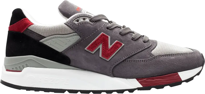  New Balance 998 Made in USA &#039;Grey Burgundy Black&#039;