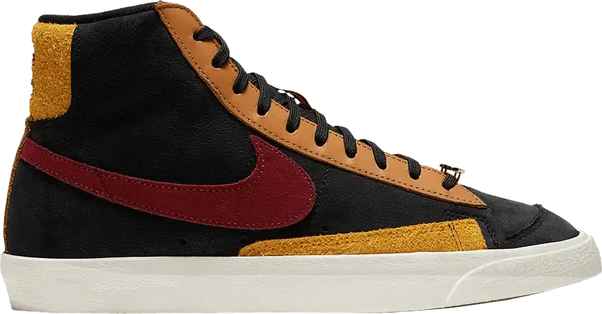  Nike Blazer Mid 77 Black Team Red University Gold (Women&#039;s)