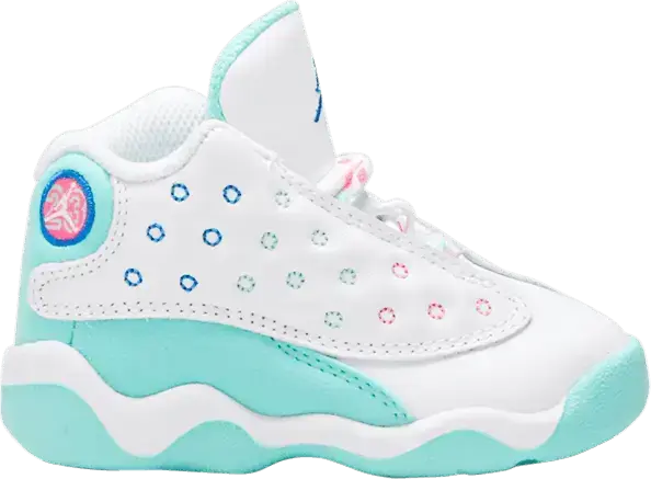  Jordan 13 Retro White Soar Green Pink (TD)