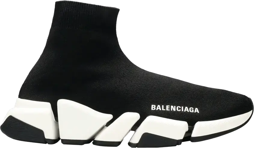  Balenciaga Wmns Speed 2 Trainer Knit &#039;Black White&#039;