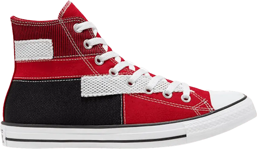  Converse Chuck Taylor All Star High &#039;Patchwork - University Red&#039;