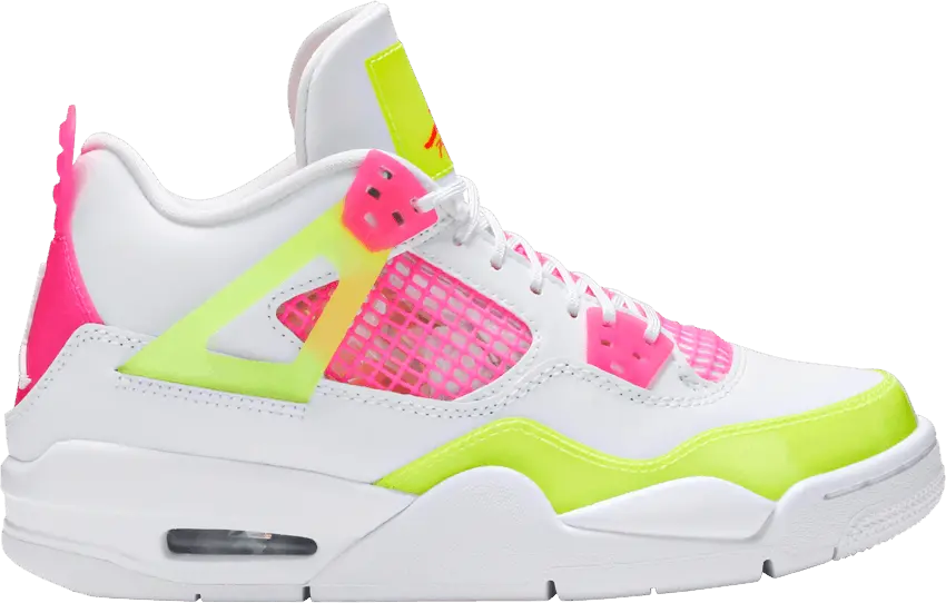  Jordan 4 Retro White Lemon Pink (GS)