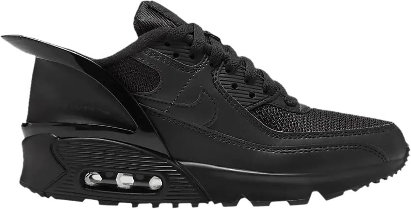  Nike Air Max 90 FlyEase GS &#039;Triple Black&#039;