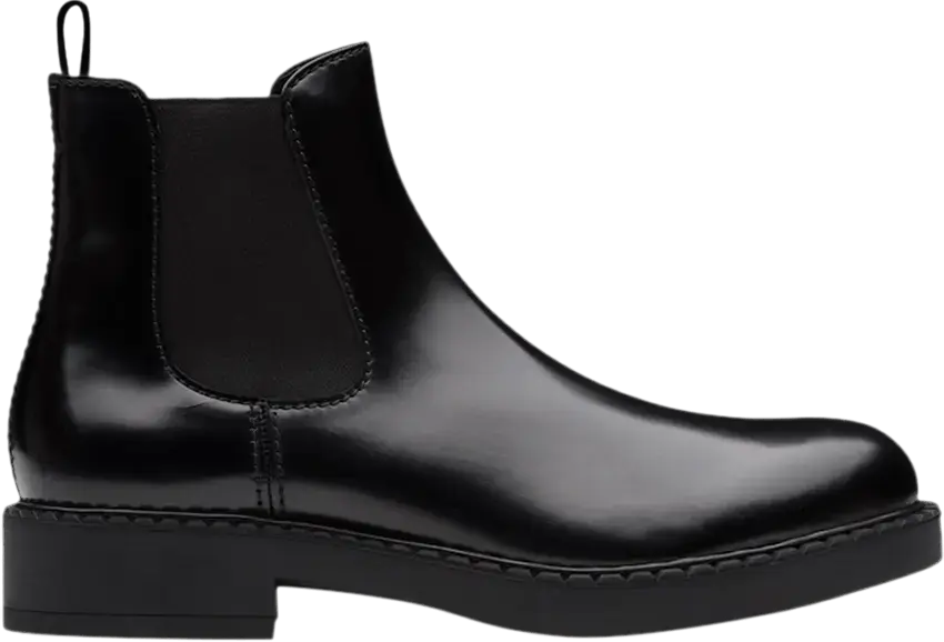  Prada Brushed Calf Leather Chelsea Boot &#039;Black&#039;