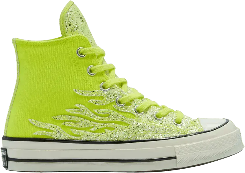  Converse Chuck Taylor All-Star 70 Hi Glitter Shine Lemon