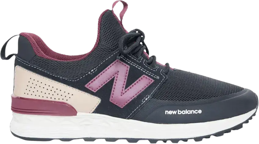  New Balance 574 Sport Decon Black Burgundy