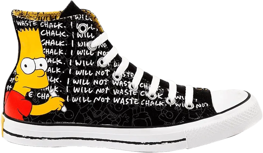  Converse Chuck Taylor All-Star 70 Hi The Simpsons Bart I Will Not Waste Chalk