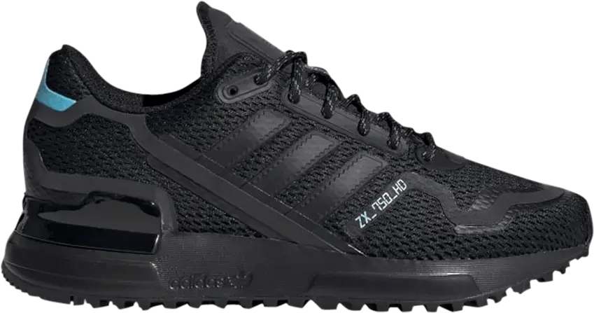  Adidas ZX 750 HD J &#039;Core Black Cyan&#039;
