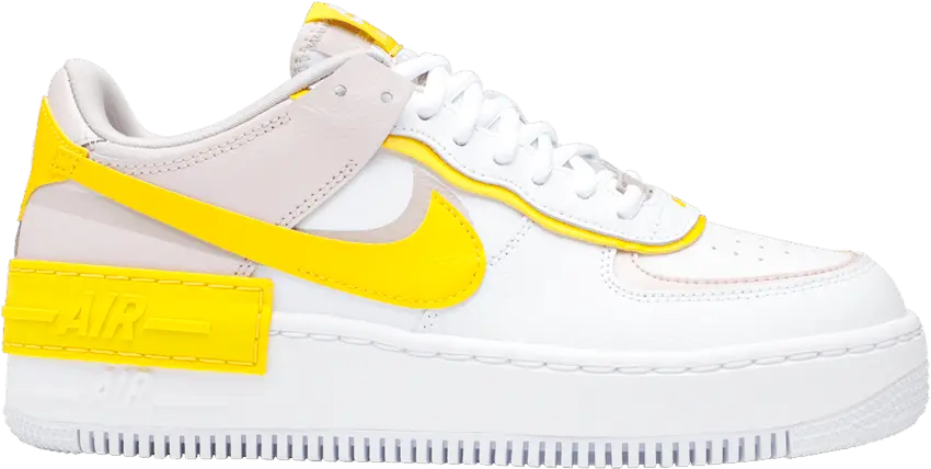  Nike Air Force 1 Low Shadow White Barely Rose Speed Yellow (Women&#039;s)