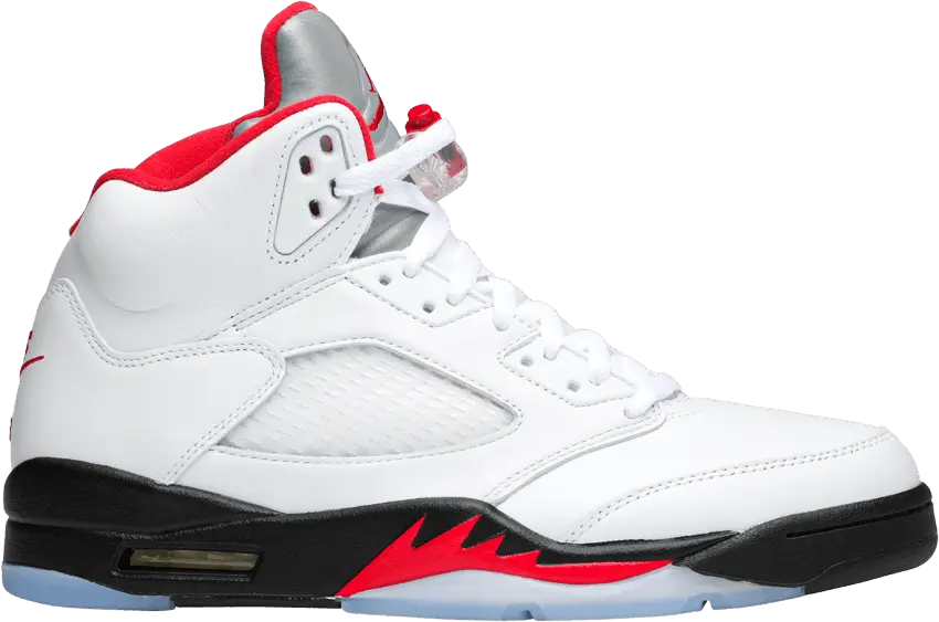  Jordan 5 Retro Fire Red Silver Tongue (2020)