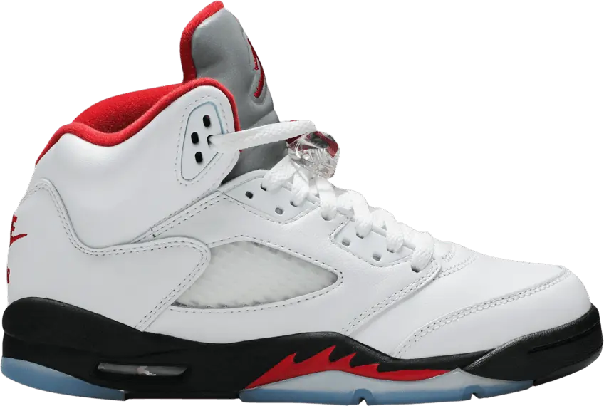  Jordan 5 Retro Fire Red Silver Tongue (2020) (GS)