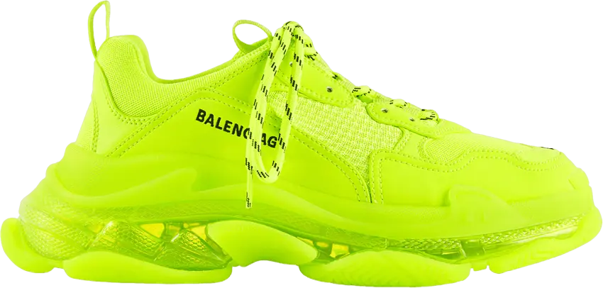  Balenciaga Triple S Clear Sole Fluo Yellow