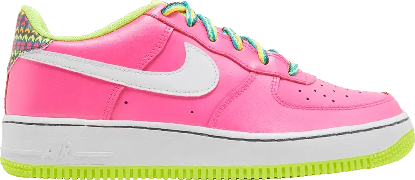  Nike Air Force 1 Low Pink Volt Aqua (GS)