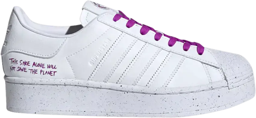  Adidas Superstar Bold &#039;Clean Classics Collection - White Shock Purple&#039;